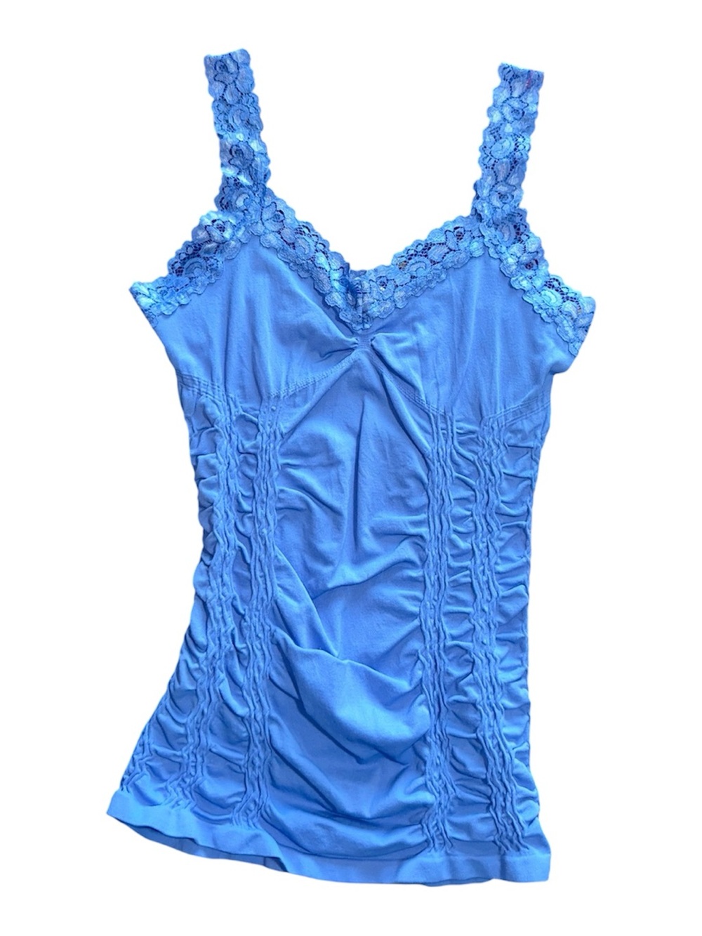 M. Rena Periwinkle Lace Trim Layering Tank Top!